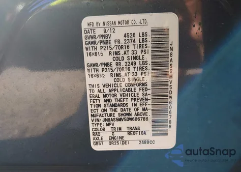 2013 Nissan Rogue S z USA, uszkodzony, nr VIN JN8AS5MV5DW606788